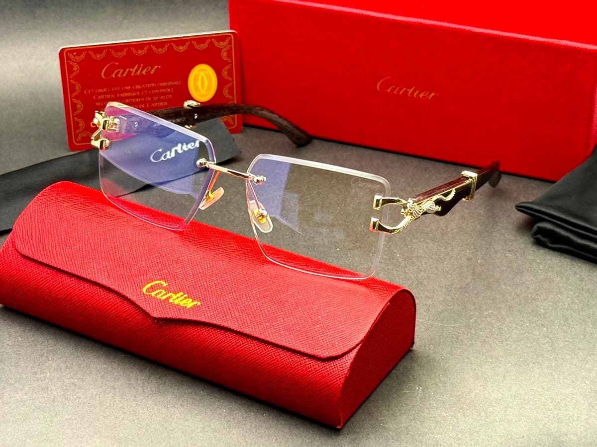 Panthère de Cartier Rimless C Décor Hybrid Glasses