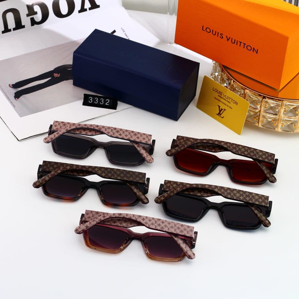 Monogram Emblem Two-Tone Square Sunglasses