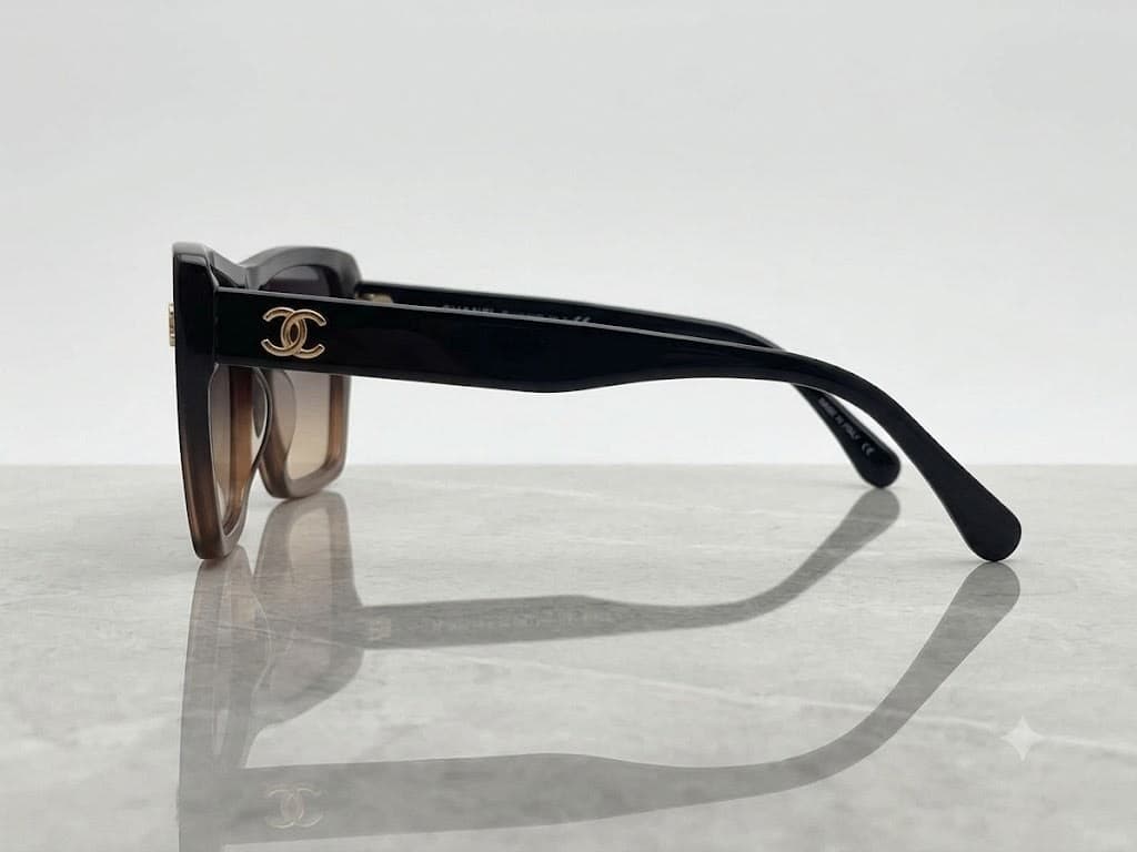 Quilted Temple Shield Sunglasses