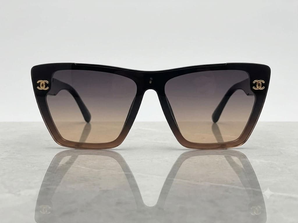 Quilted Temple Shield Sunglasses